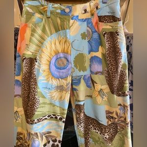Salvatore Ferragamo print pant Sz 12